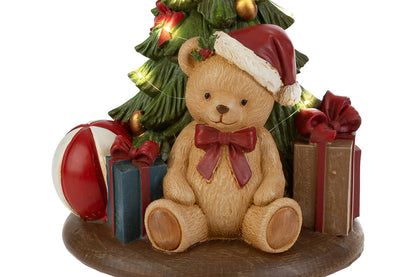 Albero con orso natalizio a led L15xP10xH17 - Le stelle