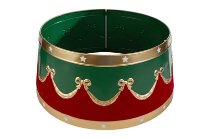 Sotto albero natalizio in metallo rosso velvet  L57,50xH25,50 - Le stelle