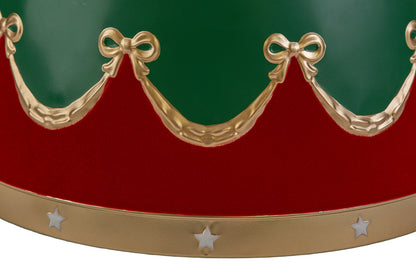 Sotto albero natalizio in metallo rosso velvet  L57,50xH25,50 - Le stelle