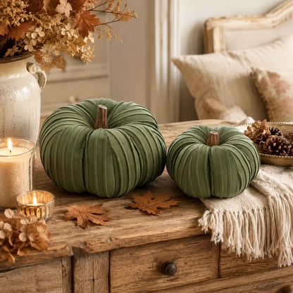 Set 2 Decoro zucca in tessuto  - Blanc Mariclò