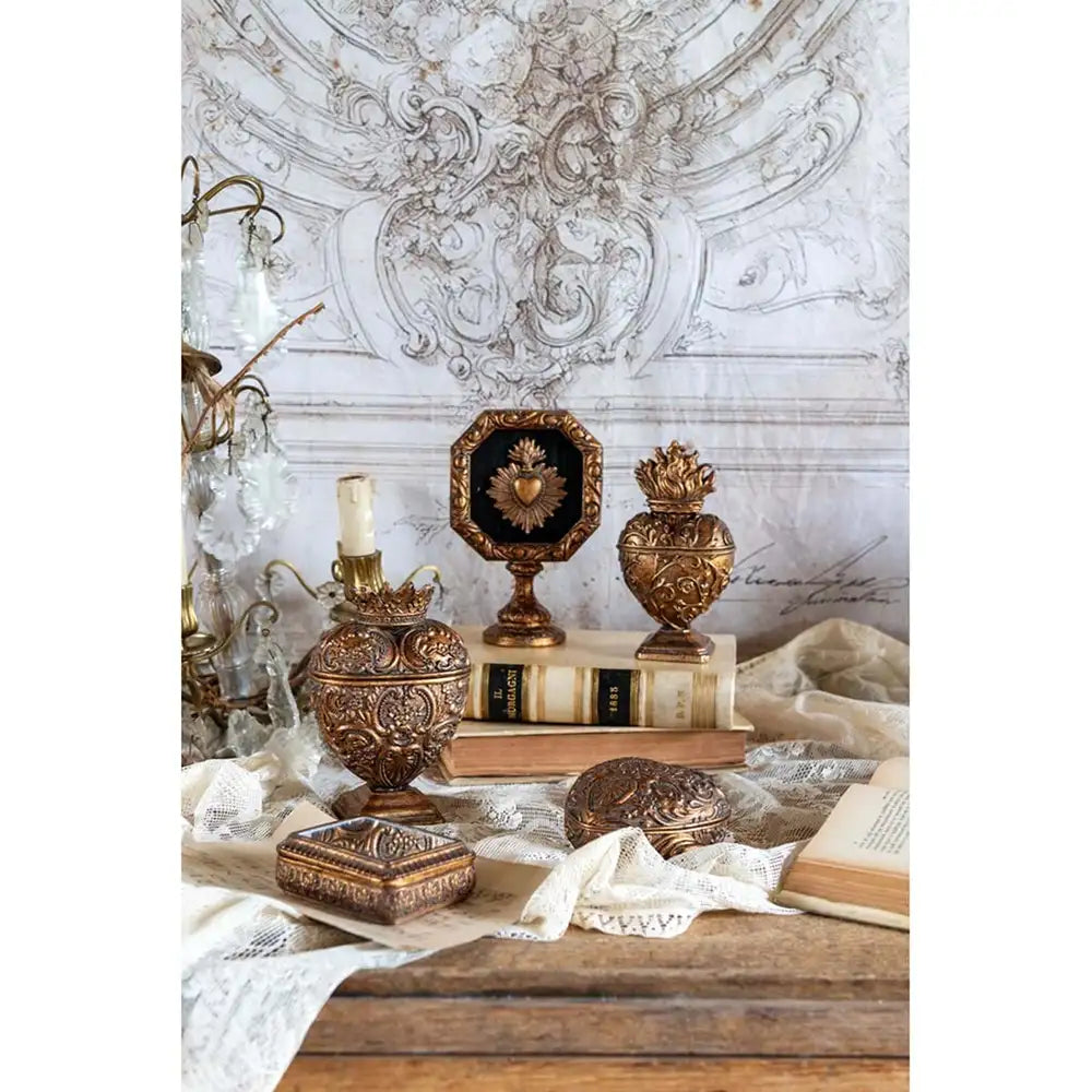 Decorazione cofanetto cuore votivo L11,30xP7,50xH16,70 - Blanc Mariclò
