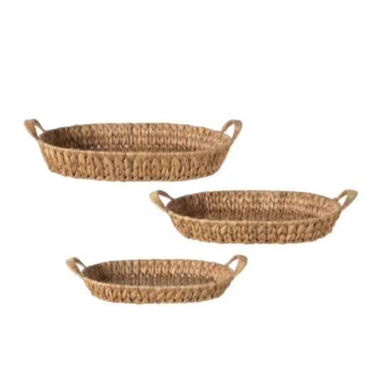 Tris vassoi in rattan - L’arte di Nacchi