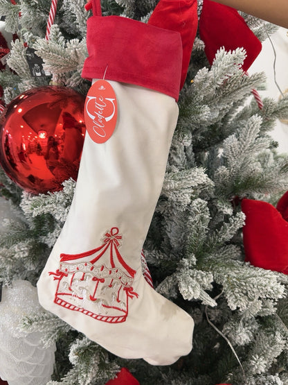 Calza natalizia con giostrina 26x36h - Clodette