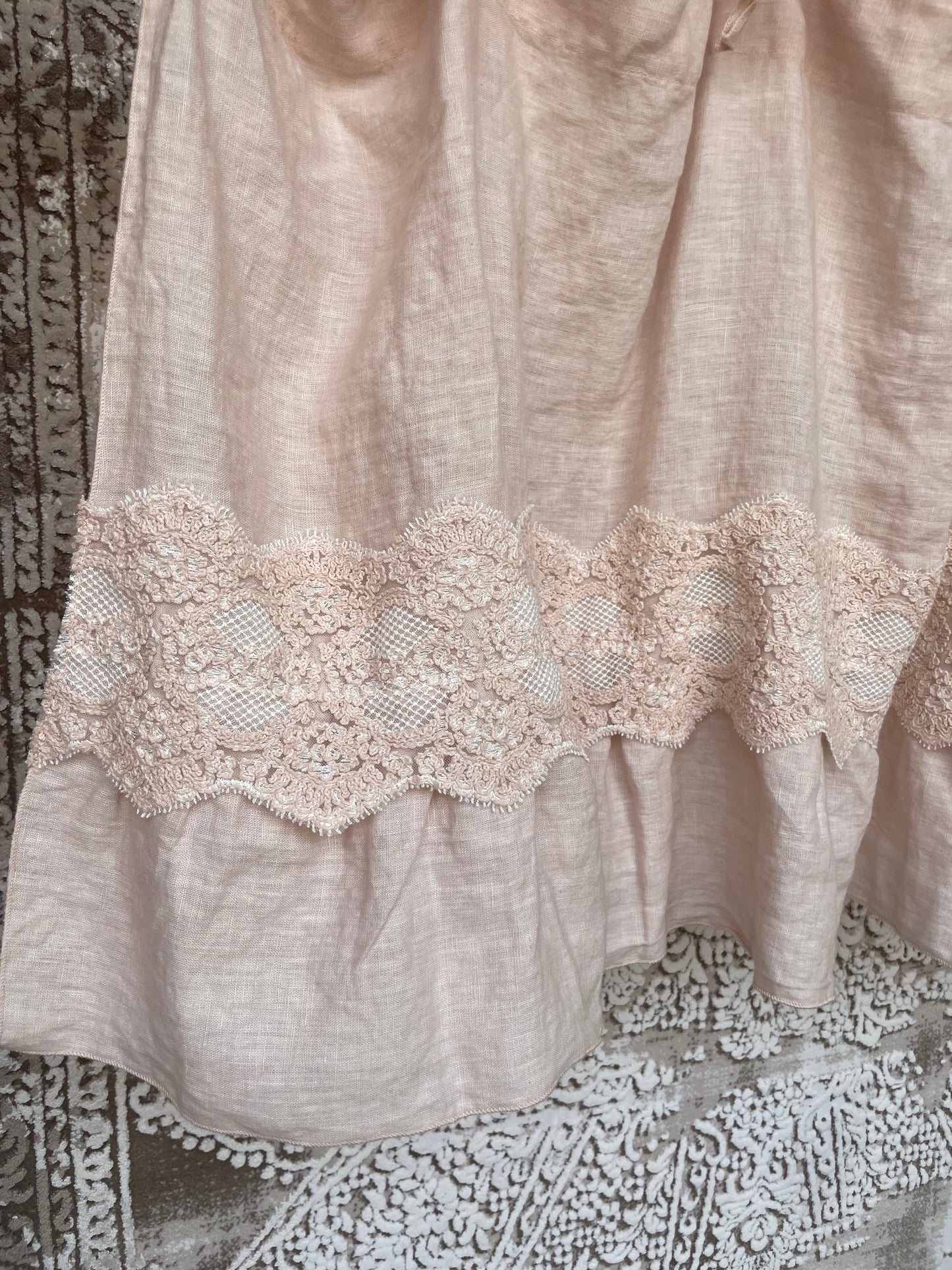 Mantovana volant Petra colore polvere di cipria - Chez moi