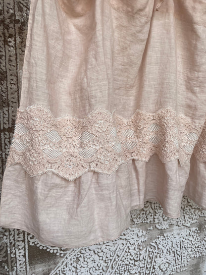 Mantovana volant Petra colore polvere di cipria - Chez moi