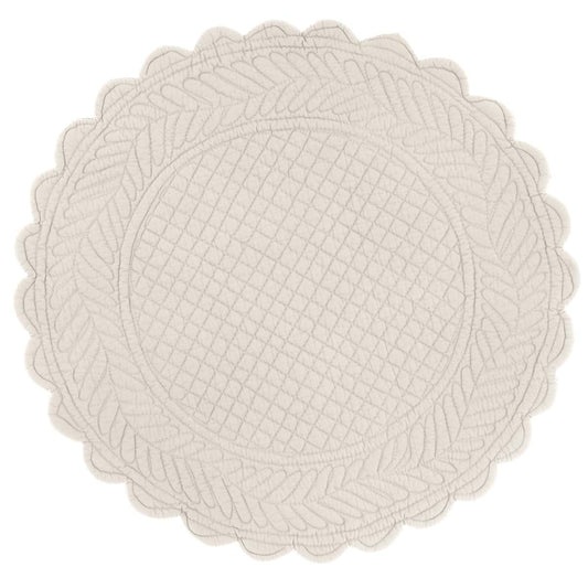 Tovaglietta ovale collezione 'Carmen' 40x40 beige - Blanc Maricló