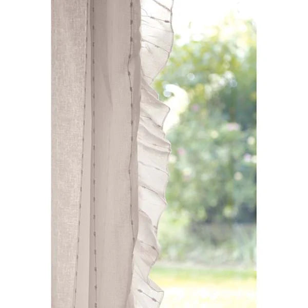 Set due tende con gala “Plumetis ” 150x290 -Blanc Mariclo