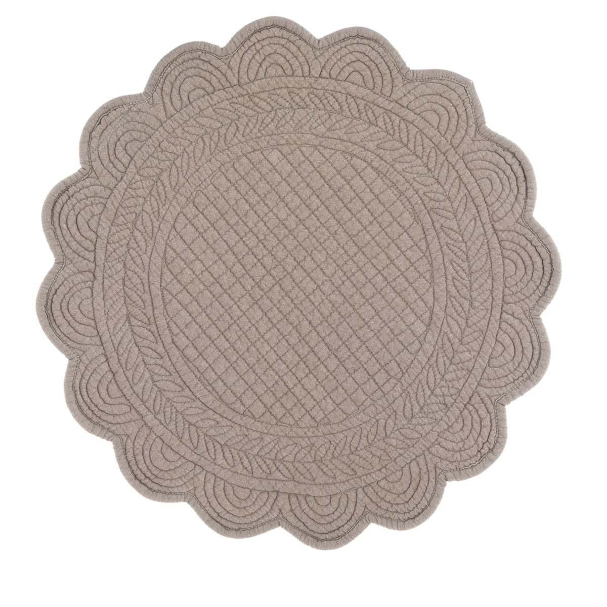 Tovaglietta ovale 40x40 tortora - Blanc Maricló