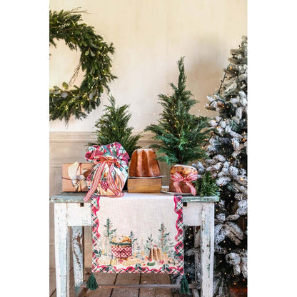 Foulard/Porta panettone serie 'La Patisserie' 90x90 - Blanc Maricló