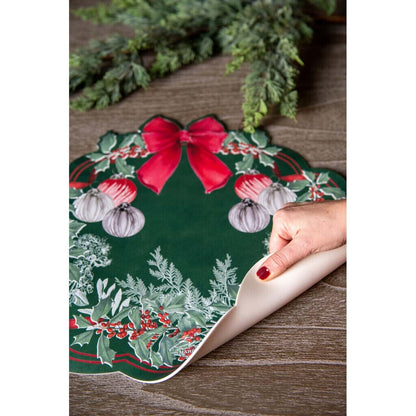 Tovaglietta in vinile natalizia collezione 'Sinfonia Natalizia' 42x40- Blanc Maricló