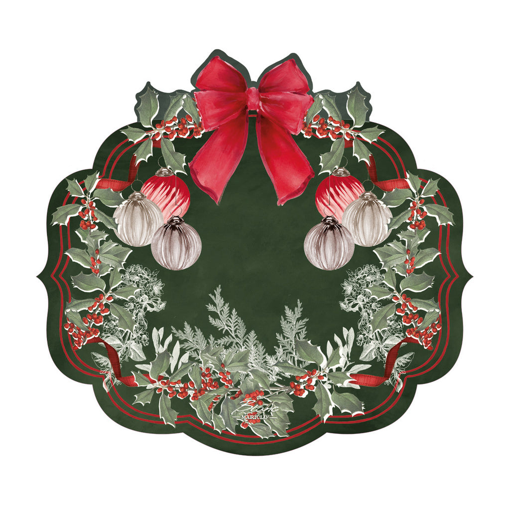 Tovaglietta in vinile natalizia collezione 'Sinfonia Natalizia' 42x40- Blanc Maricló