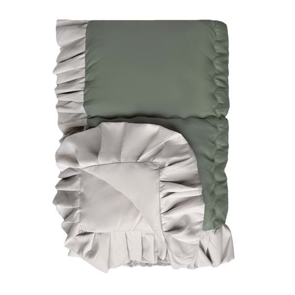 Trapunta microfibra ‘Bicolor’ verde con galletta 360GSM 220x260 - Blanc Mariclò