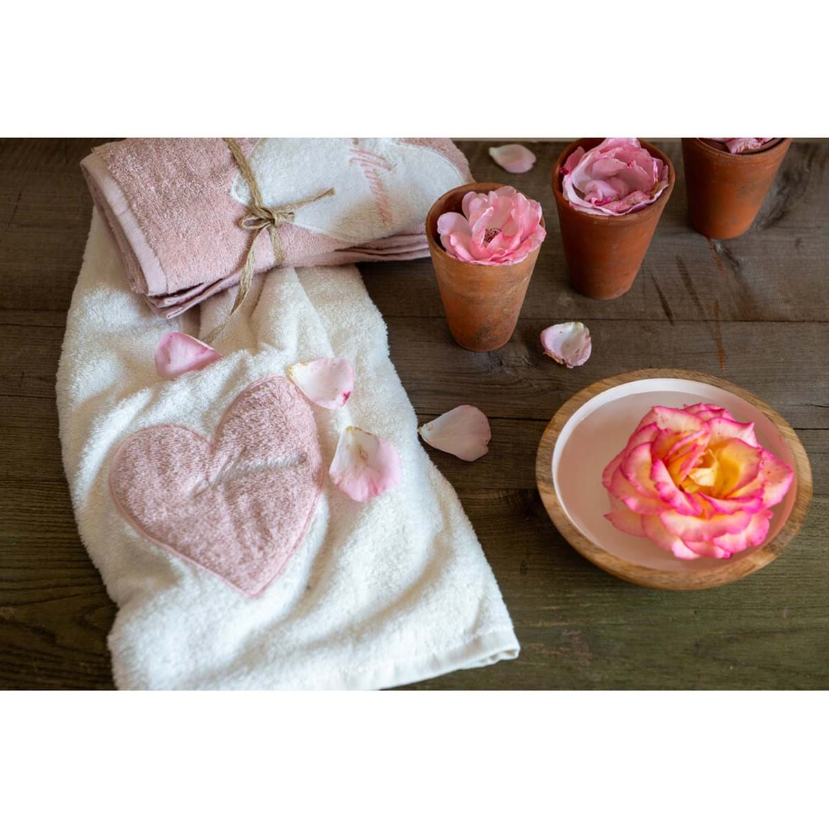 Coppia spugna con ricamo 'Mamma' - Blanc Maricló