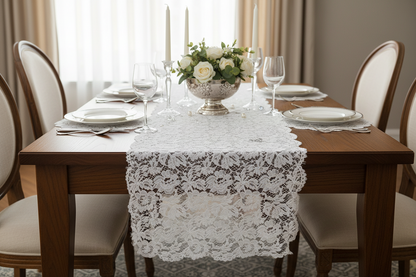 Runner linea 'Dentelle' 45x140 naturale - Blanc Mariclò