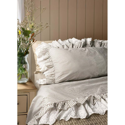 Completo letto matrimoniale (lenzuola 245x300) Riviera beige - Blanc Mariclò