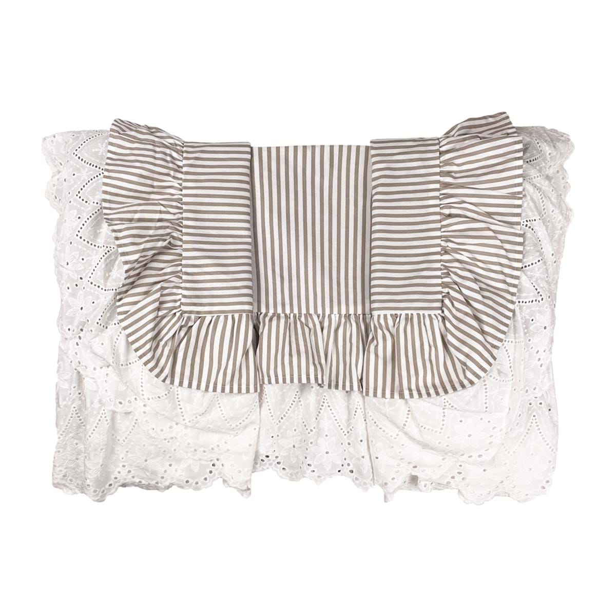 Completo letto matrimoniale (lenzuola 245x300) Riviera beige - Blanc Mariclò