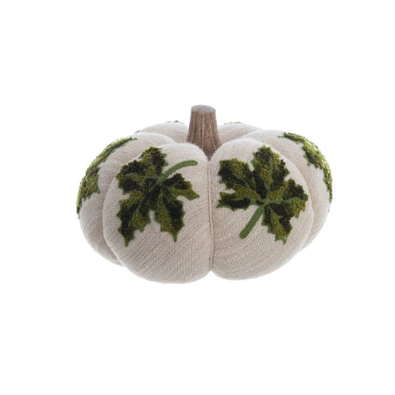 Decoro zucca in tessuto D24xH14 - Blanc Mariclò