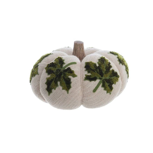 Decoro zucca in tessuto D24xH14 - Blanc Mariclò