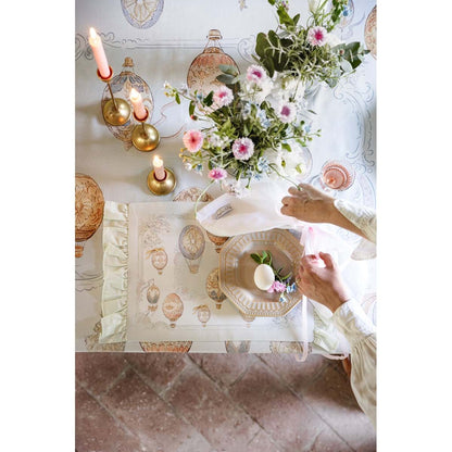 Tovaglietta cerata con gale assortite 'Rococo Collection' - Blanc Mariclò