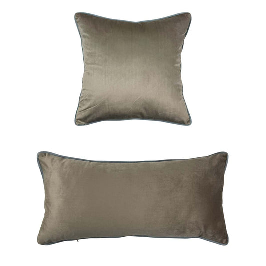 Cuscino serie 'Velluto Soffice' 45x45 tortora - Blanc Mariclò