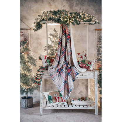 Cuscino con applicazioni orsetto 50x50 - Blanc Mariclò