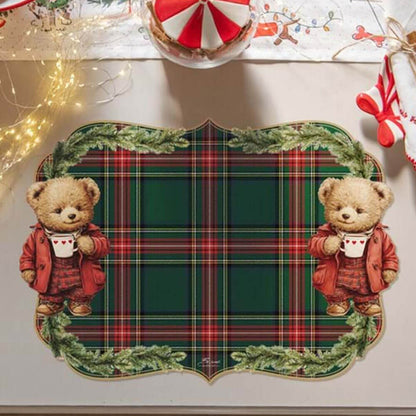 Tovaglietta in vinile natalizia Teddy Bear 45x32 -  Blanc Maricò