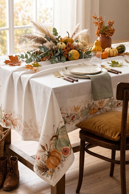 Tovaglia con zucca linea ‘Noisette’ disponibili 3 misure - Clodette