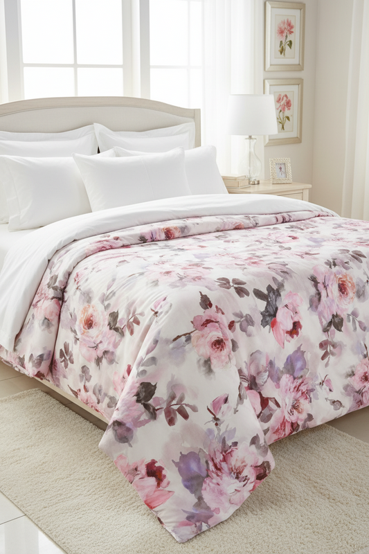 Trapunta matrimoniale Floral 260x260 - Lovely Shabby