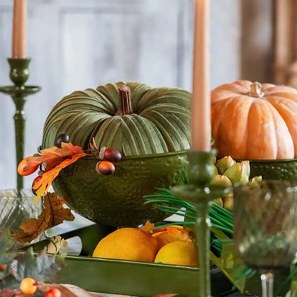 Set 2 Decoro zucca in tessuto  - Blanc Mariclò