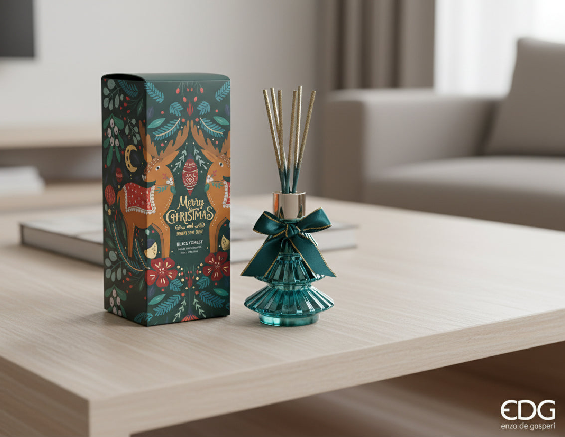 Diffusore con bastoncini serie Joyful Pino 'Black Forest' 60ml - EDG