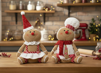 Peluche a forma di pan di zenzero 25x15x35H - Kaemingk