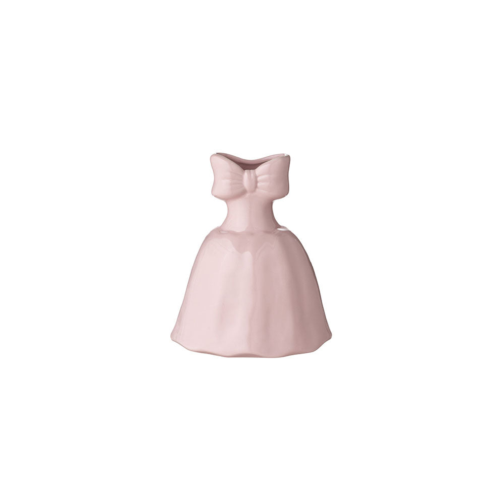 Vaso busto fiocco piccolo in ceramica rosa 18x15x21 - L'Arte di Nacchi