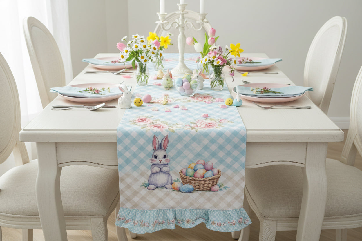 Runner con rouche linea ‘Peony’ 160x45 - Clodette