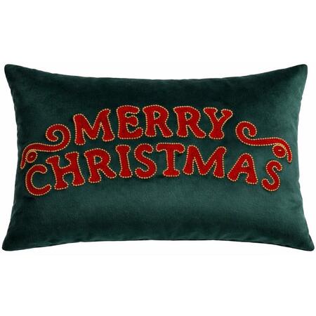 Cuscino 50x35 con scritta ‘Merry Christmas verde - Clodette