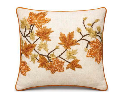Cuscino quadrato ‘Amber’ con foglie 45x45 - Clodette