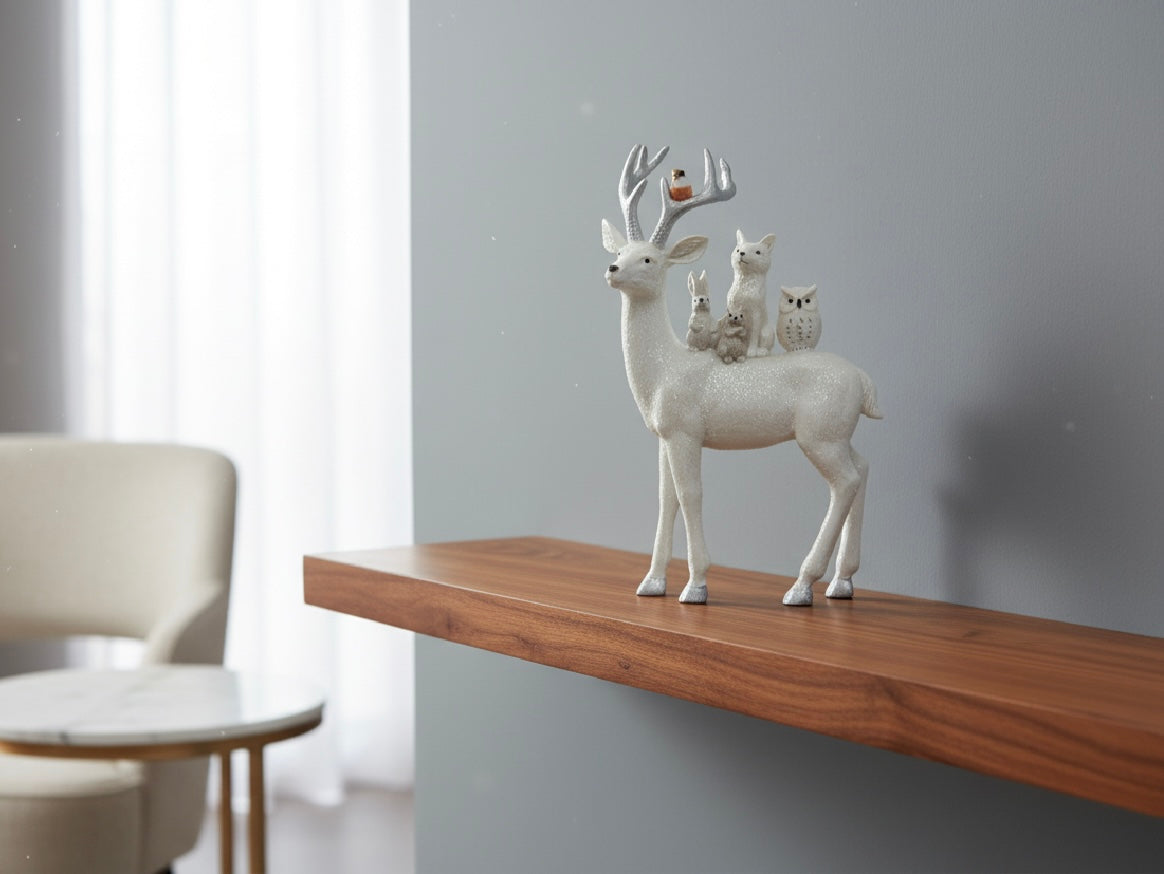 decoro cervo con animaletti1 6x8x25H- Kaemingk