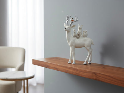 decoro cervo con animaletti1 6x8x25H- Kaemingk