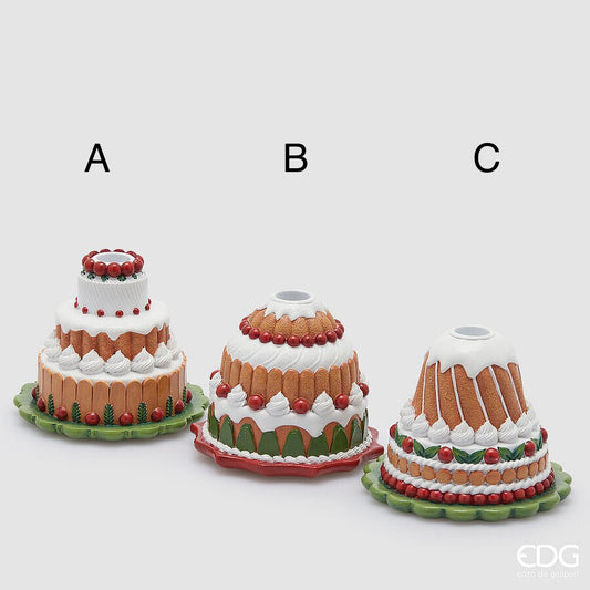 Portacandela a forma tortina D12 H10 - EDG