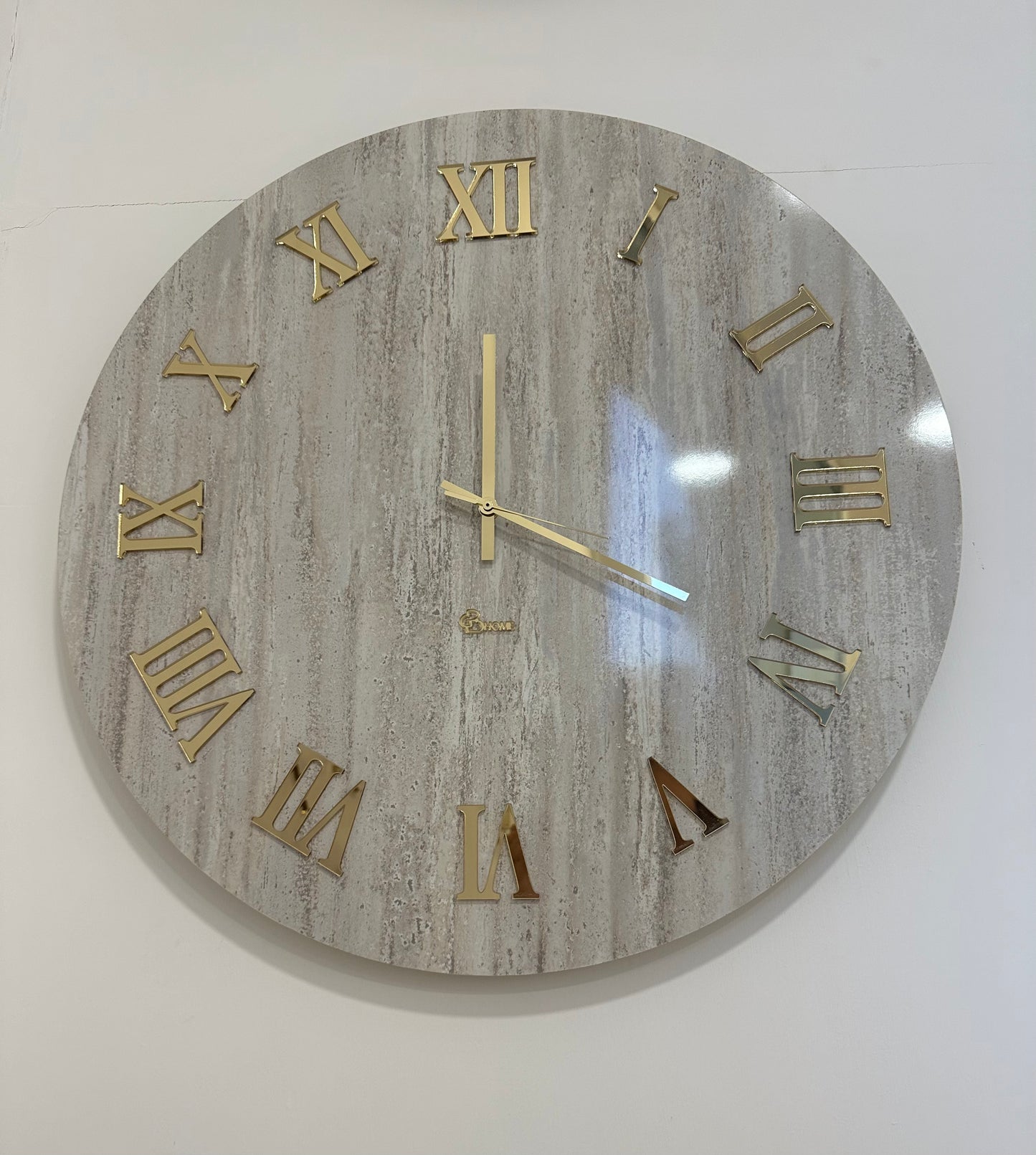 Orologio tondo 'Travertino' 60x60