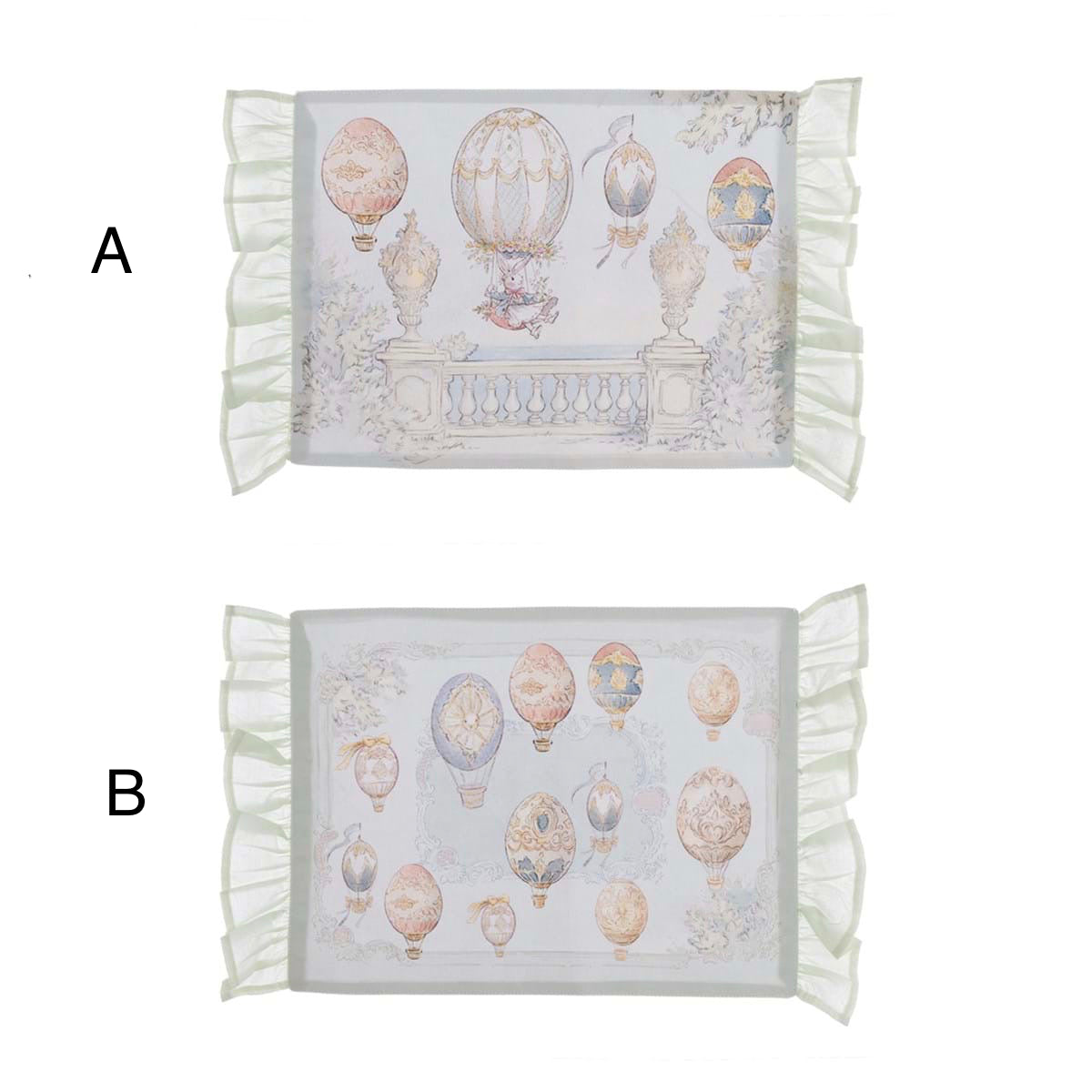 Tovaglietta cerata con gale assortite 'Rococo Collection' - Blanc Mariclò