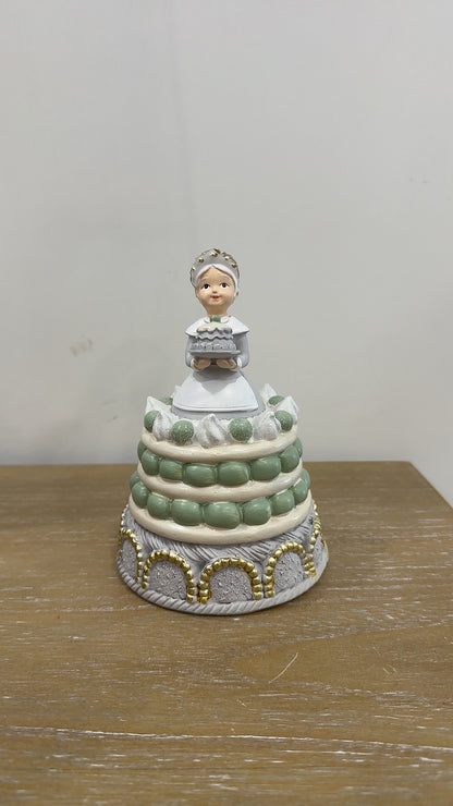 Decoro natalizio torta con babbo natale D9 H16- EDG