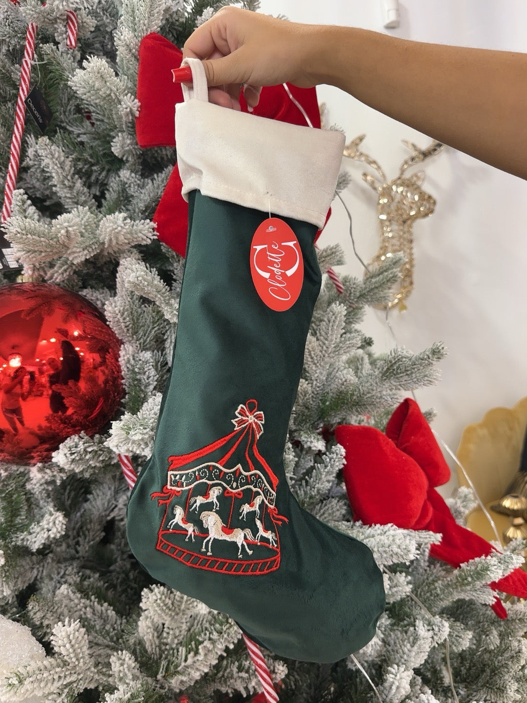 Calza natalizia con giostrina 26x36h - Clodette