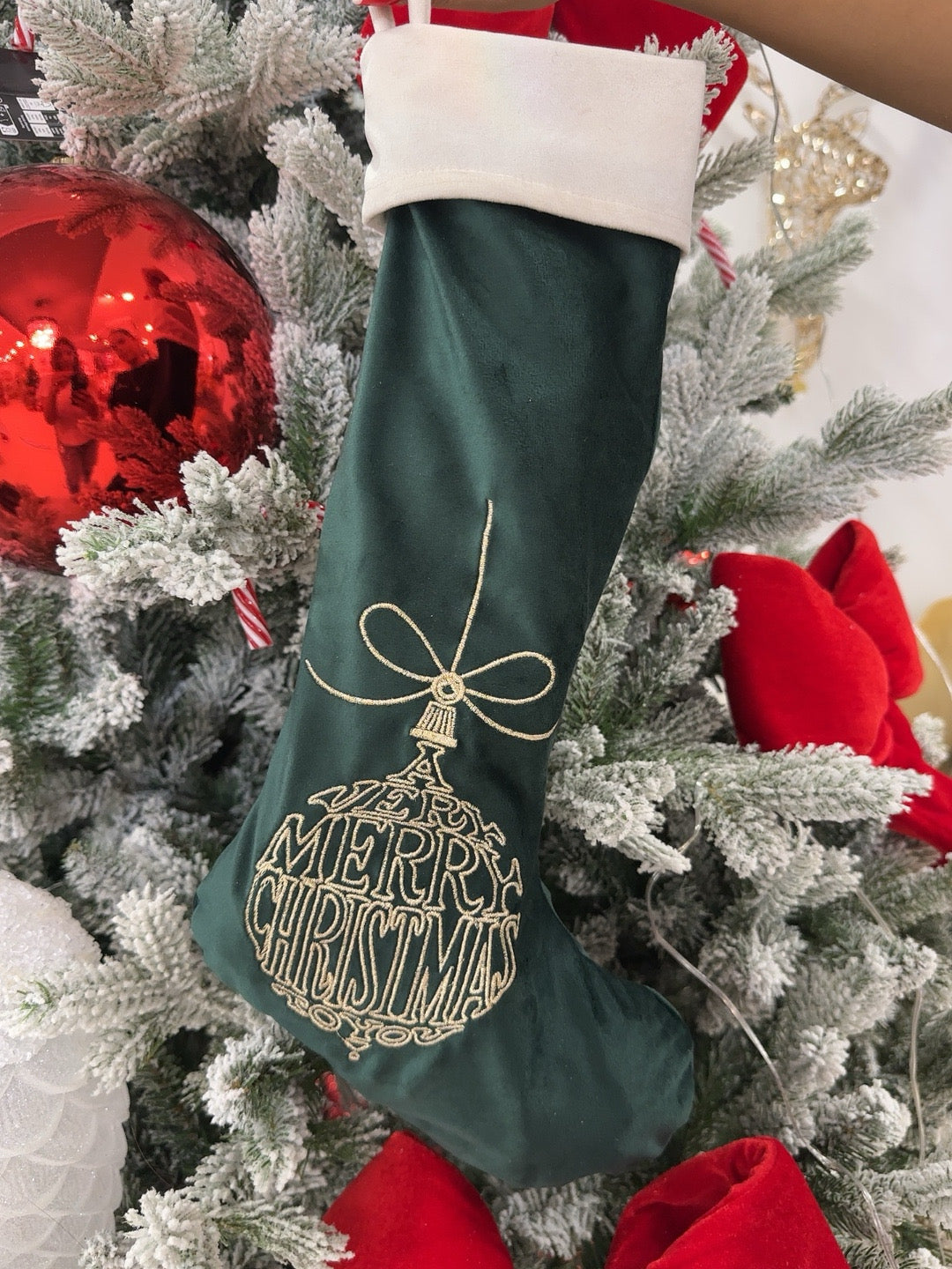 Calza natalizia con sfera 26x36h - Clodette
