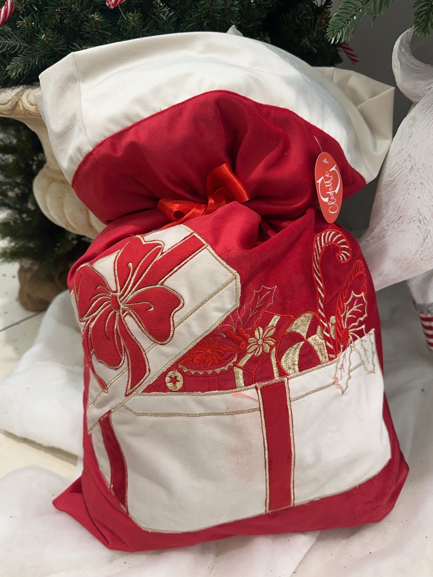 Sacco natalizio con pacchi regalo 70x48 - Clodette