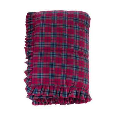 Coperta matrimoniale in tartan con galletta 260x260 - Blanc Maricló