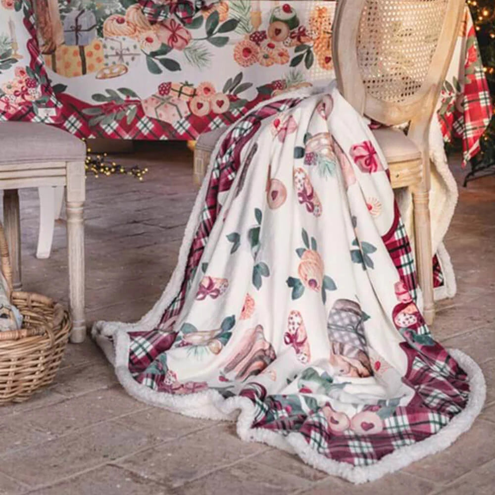 Plaid sherpa collezione "La Patisserie" 440gsm 170x140 - Blanc Mariclò