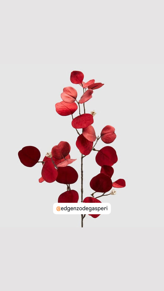Ramo petali rossi velluto H80 - EDG