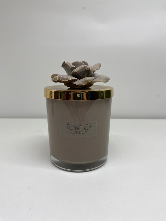 Candela con tappo a rosa Tortora - TOM CH LONDON