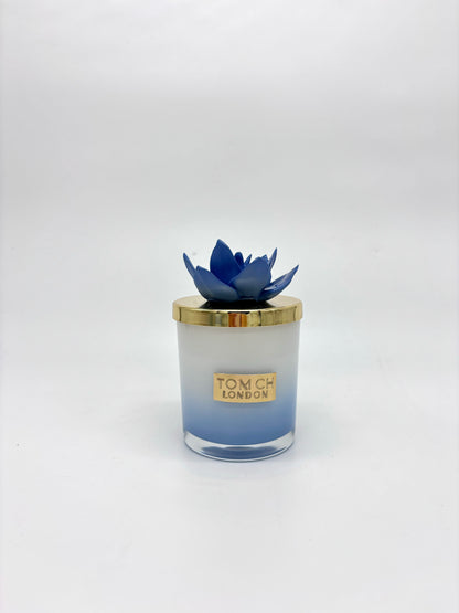 Candela con tappo a fiore linea 'Denise Curcuma' - TOM CH LONDON