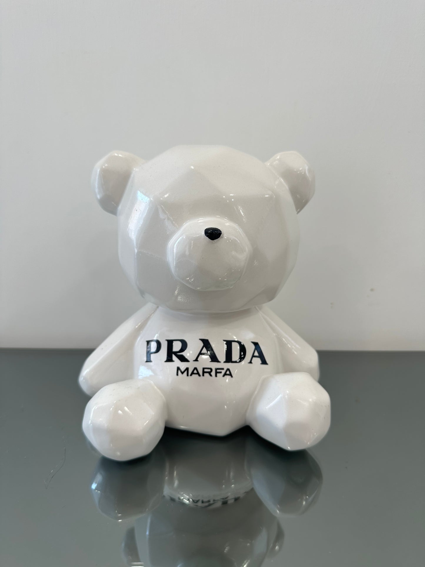 Teddy ceramica bianco lucido H20